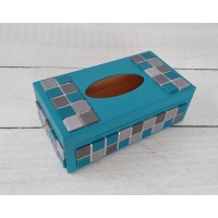 Chustecznik drewniany z mozaiką